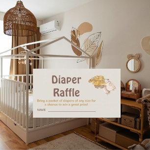 Baby Shoes Twins Baby Shower Diaper Raffle Enclosure Card