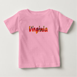 Baby Short Sleeve T-shirt in Pink for Virginia