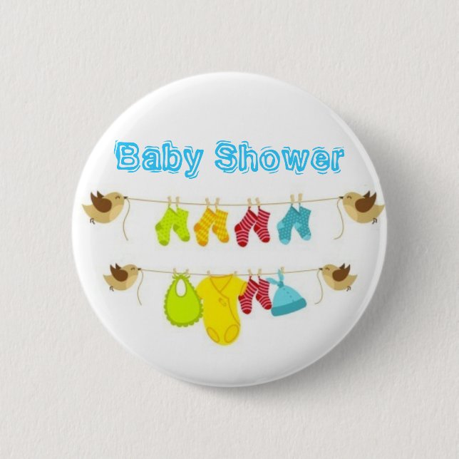 Baby Shower 6 Cm Round Badge (Front)