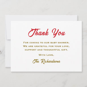 Baby Shower A Little Pearl Is On The Way Seashell Thank You Card