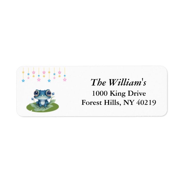 Baby Shower Address Labels, Personalised Address  (Front)