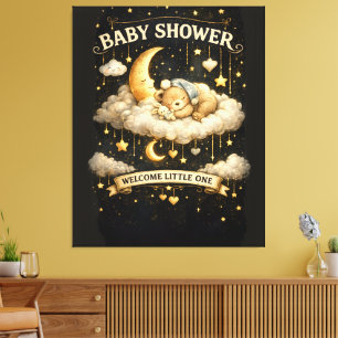 Baby Shower Adventure Invitation Canvas Print