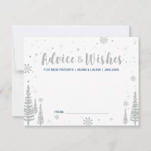 Baby Shower Advice Card for the mum, parents