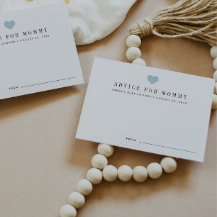 Baby Shower Advice Cards Blue