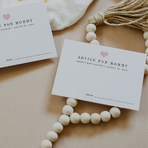 Baby Shower Advice Cards   Blush