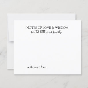 Baby Shower Advice Cards for New Parents