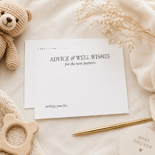 Baby Shower Advice Cards for New Parents