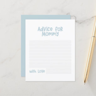 Baby shower advice for mummy modern baby blue