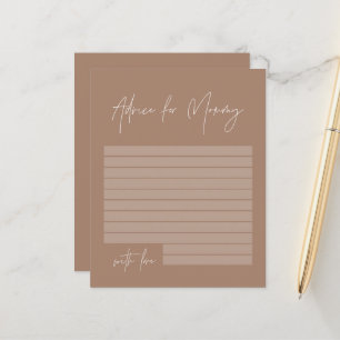 Baby shower advice for mummy modern natural brown