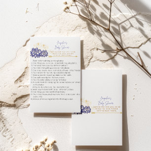 Baby shower Advice mom to be purple theme  Thank You Card