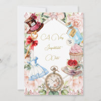 Baby Shower Alice In Wonderland Floral Pink 