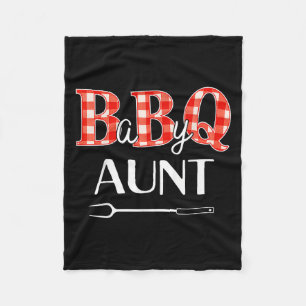 Baby Shower Aunt Bbq Party Cute Matching Family  Fleece Blanket