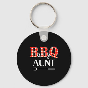 Baby Shower Aunt Bbq Party Cute Matching Family Key Ring