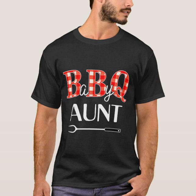 Baby Shower Aunt Bbq Party Cute Matching Family  T-Shirt (Front)