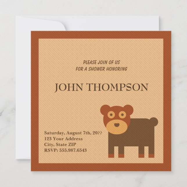 Baby Shower Baby BOY Dog Doggy Friend Card (Front)