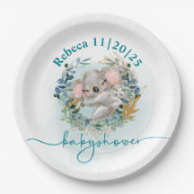 Baby Shower "Baby Koala" Paper Plate