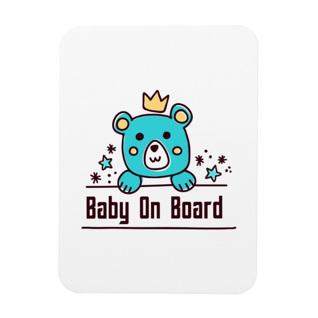 baby shower baby on board magnet (Vertical)