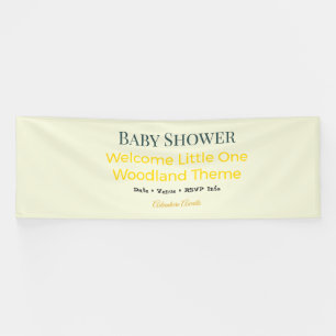 Baby Shower Banner Woodland Adventure