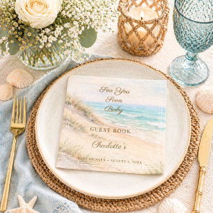 Baby Shower beach summer Sea You Soon Napkin
