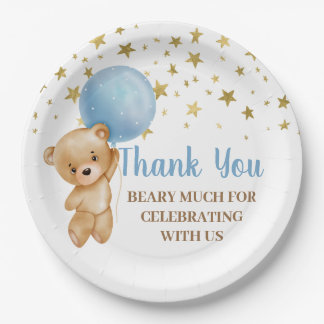Baby Shower Bear Paper Plate