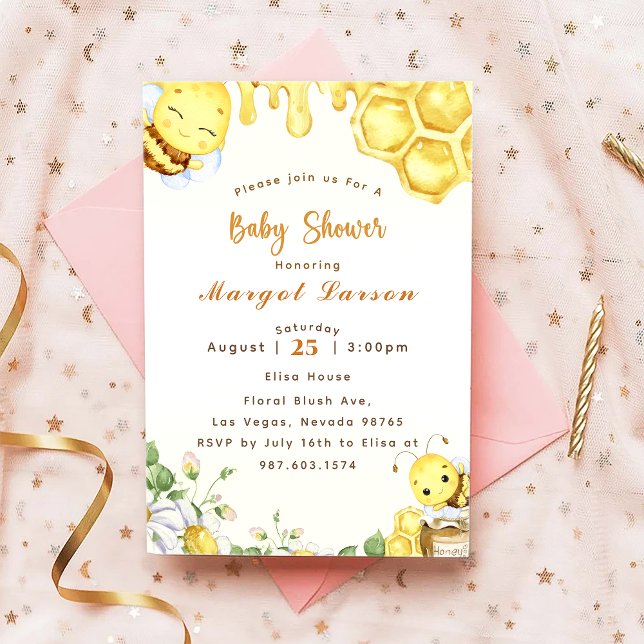 Baby Shower Bee Baby Shower  Invitation (Creator Uploaded)