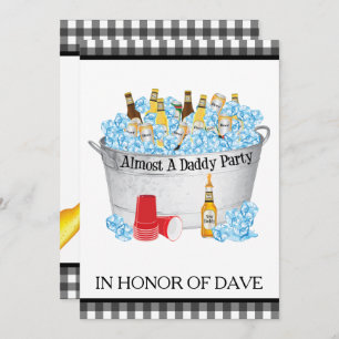 Baby Shower Beer Party - Almost a Daddy Invitation