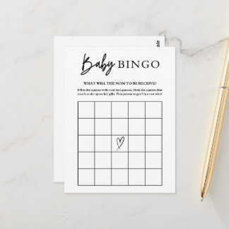 Baby Shower Bingo Card Game