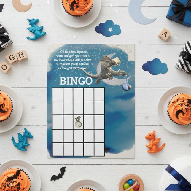 Baby Shower Bingo Dragon Knight  Notepad (Creator Uploaded)