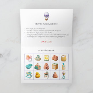 Baby Shower Bingo Game Board14. Fun Party Holiday Card