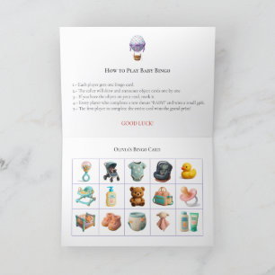 Baby Shower Bingo Game Board20. Fun Party Holiday Card