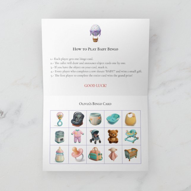 Baby Shower Bingo Game Board5. Fun Party Holiday Card (Inside)