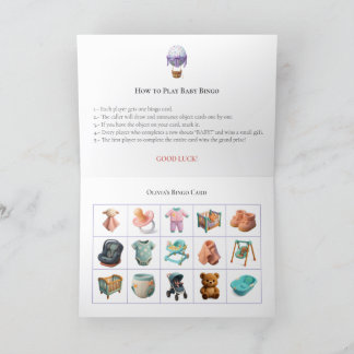 Baby Shower Bingo Game Board9. Fun Party Holiday Card