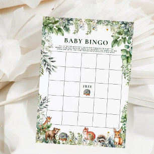 Baby Shower Bingo Game Modern Watercolor Game