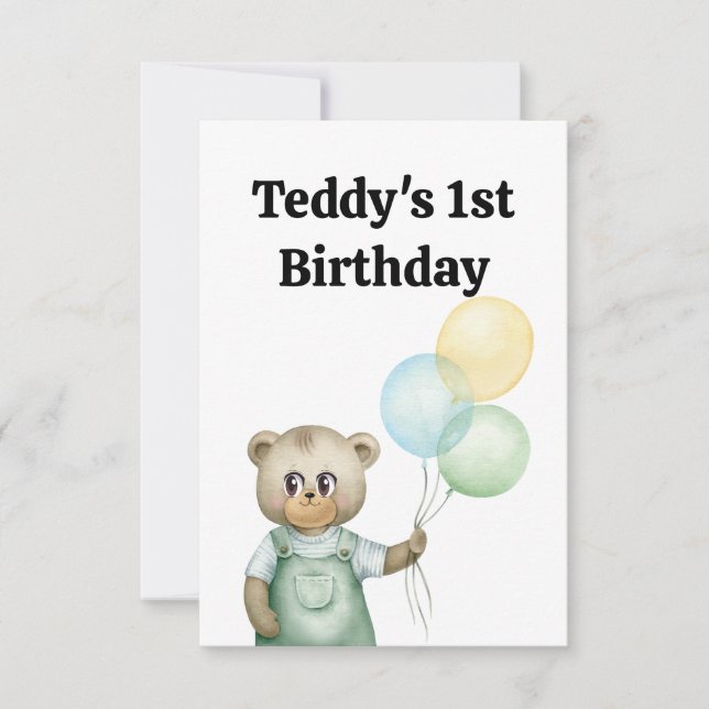 Baby Shower & Birthday Aesthetic Thank You Card (Front)