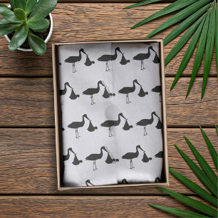 Baby Shower Black and White Stork Pattern Tissue Paper