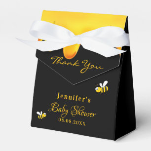 Baby Shower black bumble bees honey thank you Favour Box