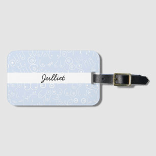 Baby shower blue luggage tag