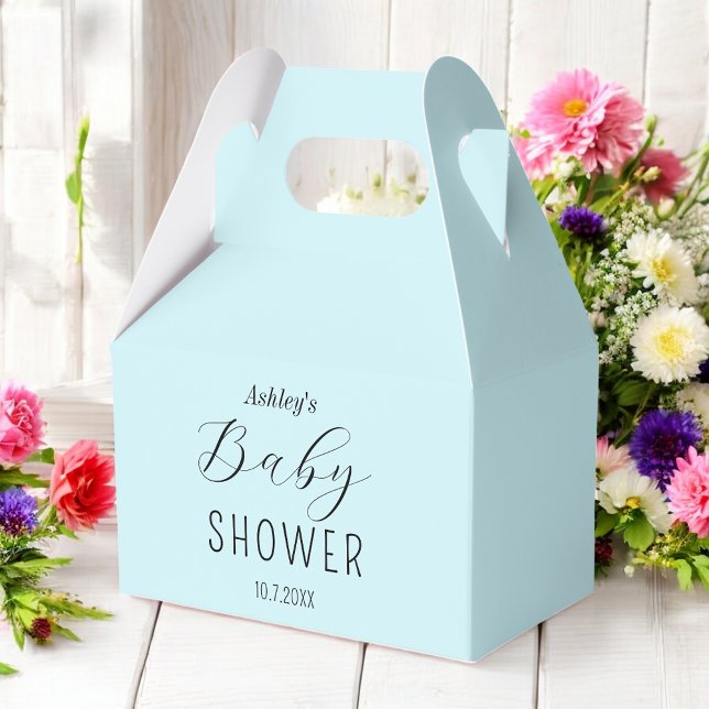 Baby Shower Blue Minimalist Boy Favour Box (Creator Uploaded)
