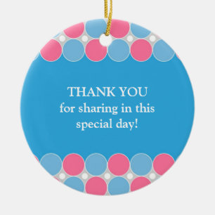 Baby Shower Blue & Pink Favour Ornament
