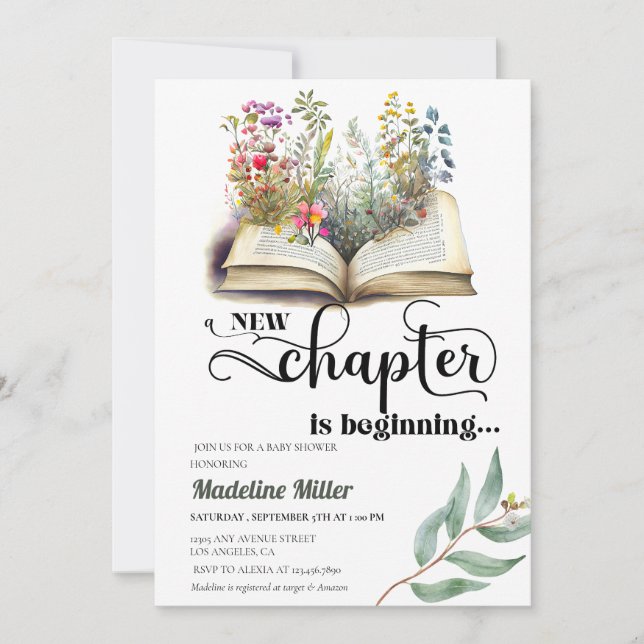  Baby Shower Book | Baby Brunch Invitation (Front)