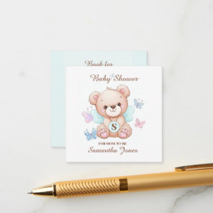 Baby Shower Book Message Enclosure Card
