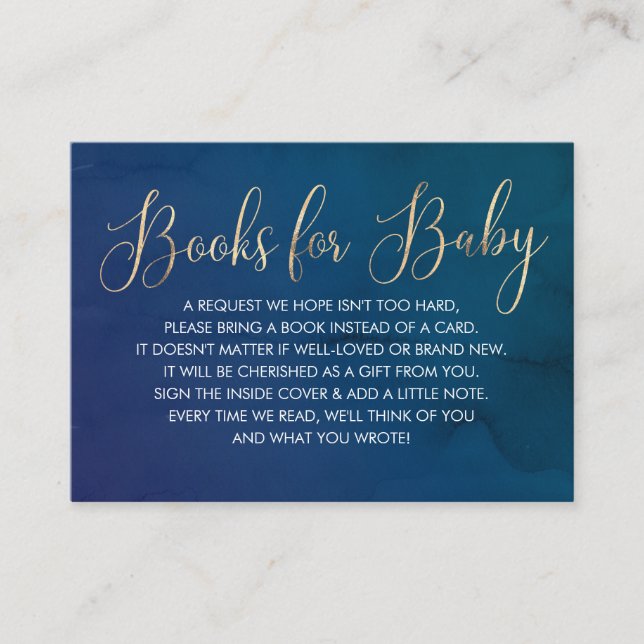 Baby Shower Book Request Business Card (Front)