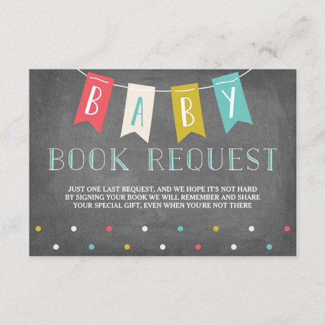 Baby Shower Book Request Enclosure Card (Front)