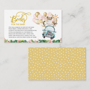 Baby Shower Book Request Enclosure Card   Safari