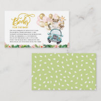 Baby Shower Book Request Enclosure Card | Safari