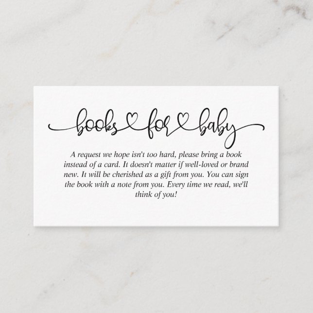 Baby Shower Books for Baby Blue Cloud Deer Enclosure Card (Front)