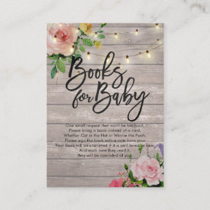 Baby Shower Books for Baby / Bring a book Request Enclosure Card