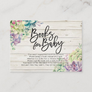 Baby Shower Books for Baby / Bring a book Request Enclosure Card