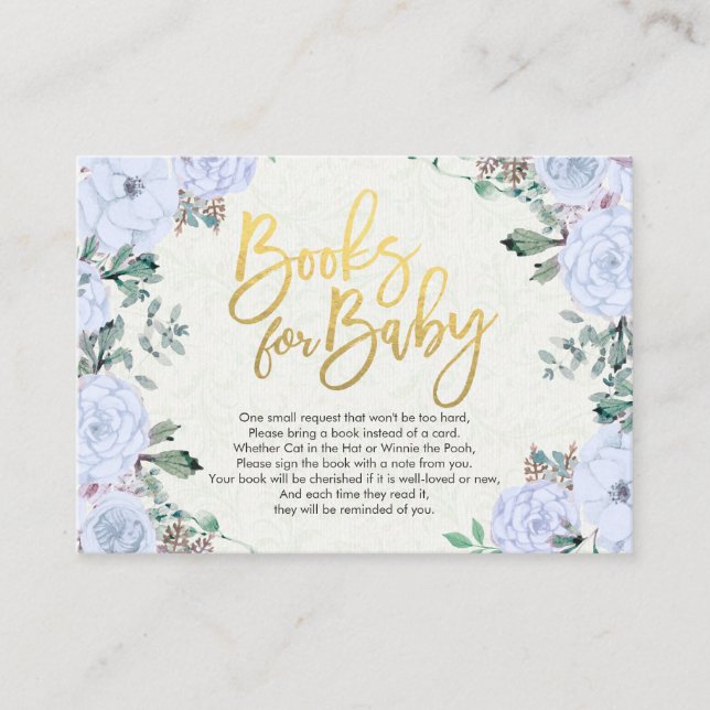 Baby Shower Books for Baby / Bring a book Request Enclosure Card (Front)