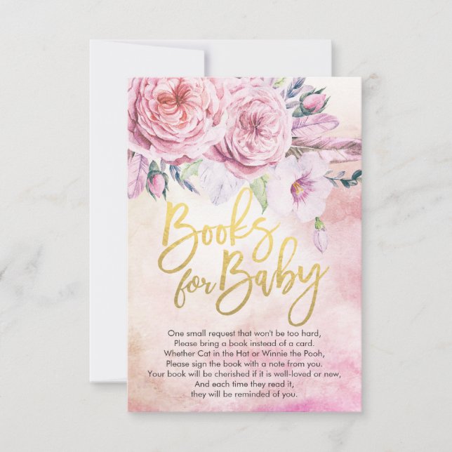Baby Shower Books for Baby / Bring a book Request Invitation (Front)